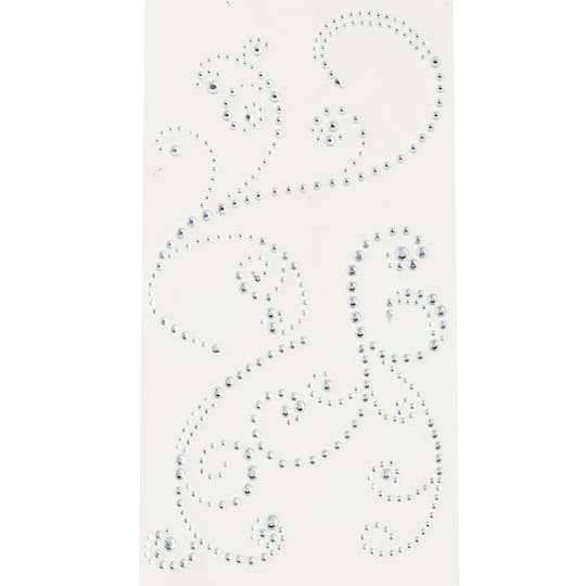 Recollections&#x2122; Adhesive Rhinestones, Large Clear Flourishes